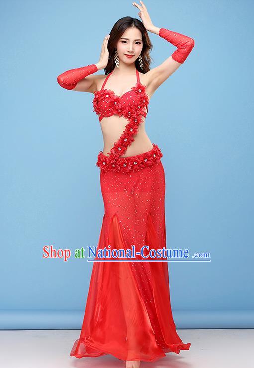 Professional Belly Dance Stage Performance Costume Indian Raks Sharki Bra and Skirt Asian Oriental Dance Uniforms