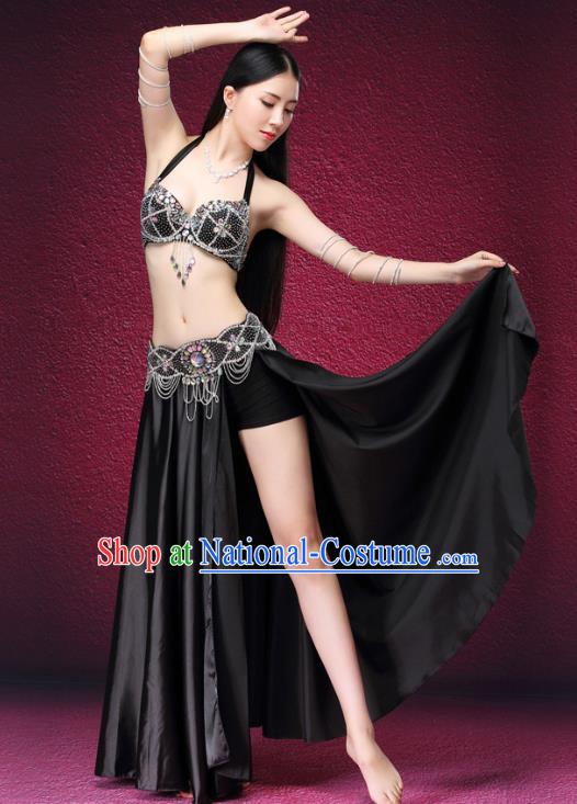 Indian Raks Sharki Performance Black Uniforms Professional Belly Dance Performance Costumes Asian Oriental Dance Bra and Skirt