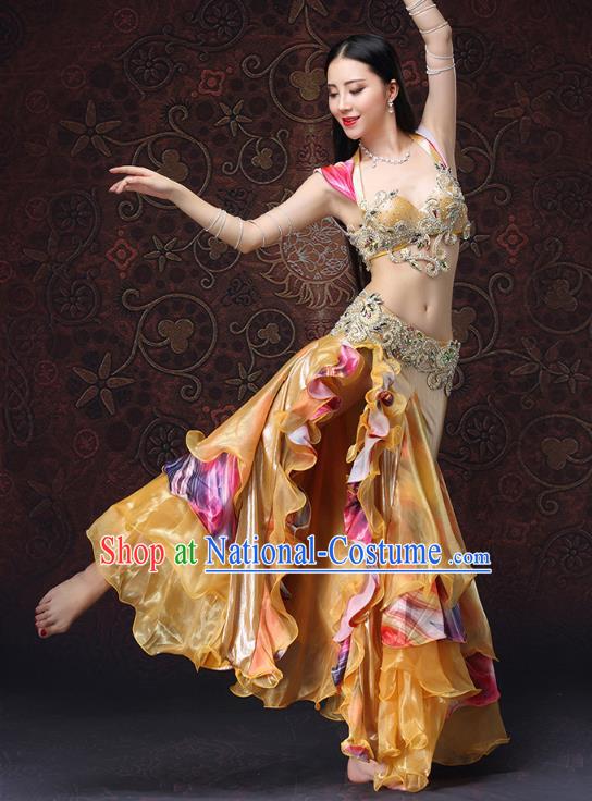 Indian Oriental Dance Bra and Skirt Uniforms Asian Belly Dance Performance Costumes