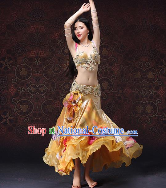 Indian Oriental Dance Bra and Skirt Uniforms Asian Belly Dance Performance Costumes