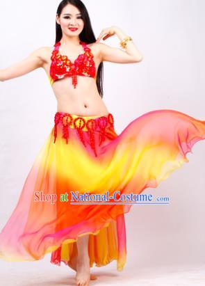 Indian Belly Dance Costumes Asian Oriental Dance Bra and Skirt Stage Performance Uniforms