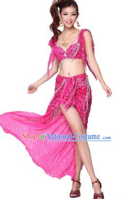 Asian Raks Sharki Dancewear Indian Oriental Dance Rosy Uniforms Belly Dance Performance Costumes