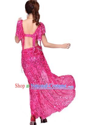 Asian Raks Sharki Dancewear Indian Oriental Dance Rosy Uniforms Belly Dance Performance Costumes