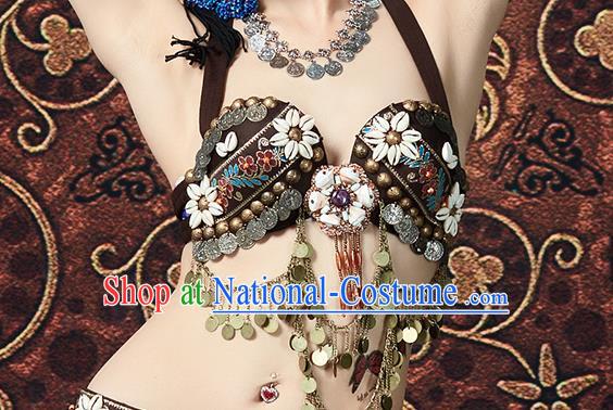 Indian Oriental Dance Sexy Black Uniforms Asian Belly Dance Performance Costumes