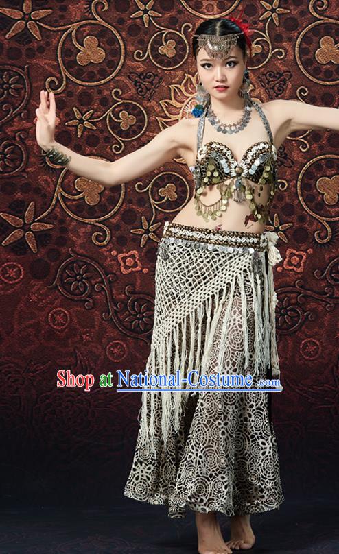 Asian Belly Dance Performance Costumes Indian Oriental Dance Bra and Skirt Uniforms