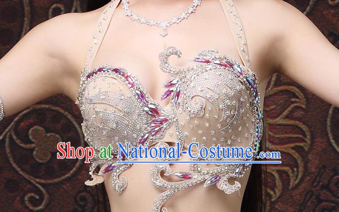 Asian Belly Dance Costumes Indian Raks Sharki Bra and Pink Lace Skirt Oriental Dance Sexy Uniforms