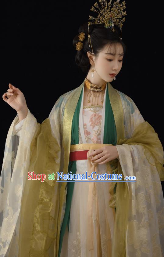 China Song Dynasty Court Beauty Historical Clothing Ancient Imperial Concubine Hanfu Dress Complete Set