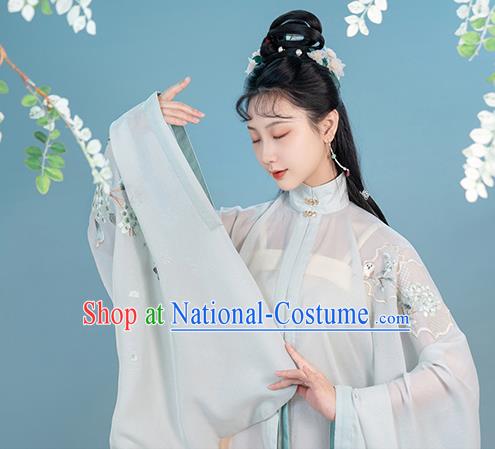 China Traditional Ming Dynasty Young Lady Clothing Ancient Patrician Woman Hanfu Dress Costumes