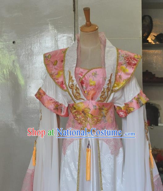 China Ancient Fairy Princess Hanfu Dress Traditional Cosplay Tang Dynasty Court Queen Clothing