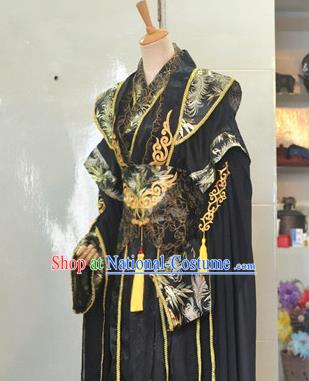 Chinese Qin Dynasty King Garment Costumes Ancient Emperor Hanfu Clothing Drama Cosplay Royal Highness Apparels