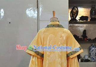 Chinese Ancient Monarch Hanfu Clothing Drama Cosplay Crown Prince Golden Apparels Han Dynasty King Garment Costumes