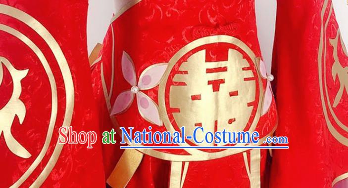 China Traditional Cosplay Goddess Wedding Clothing Ancient Fairy Princess Red Hanfu Dress