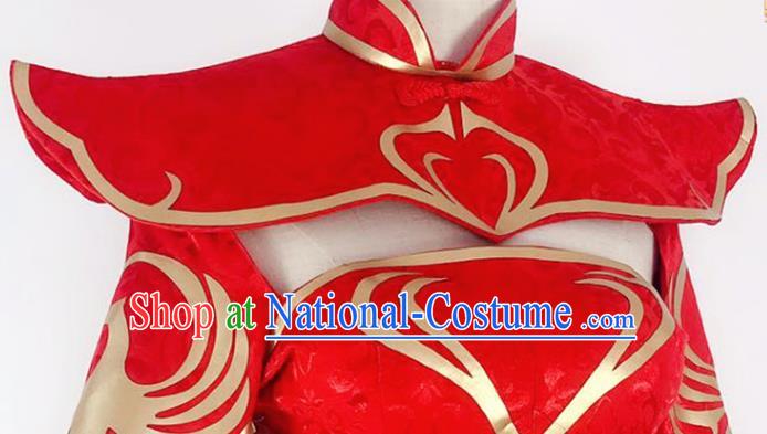 China Traditional Cosplay Goddess Wedding Clothing Ancient Fairy Princess Red Hanfu Dress