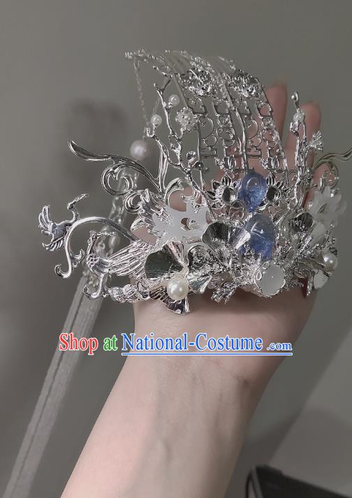 Chinese Ancient Swordsman Hair Accessories Traditional Jin Dynasty Childe Chu Wanning Hairdo Crown Headwear