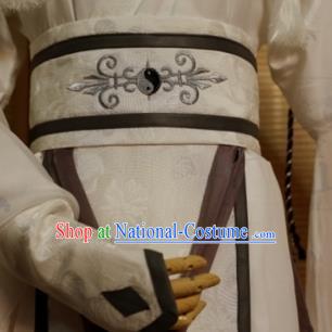 Chinese Ming Dynasty Childe Clothing Cosplay Swordsman Xiao Xingchen Apparels Ancient Taoist Priest Garment Costumes