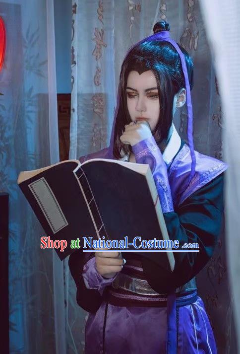 Chinese Cosplay Swordsman Jiang Cheng Apparels Ancient Knight Garment Costumes Ming Dynasty Assassin Clothing