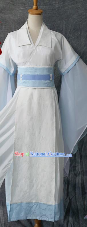 Chinese Jin Dynasty Taoist Priest Clothing Cosplay Swordsman Lan Wangji Apparels Ancient Knight Garment Costumes