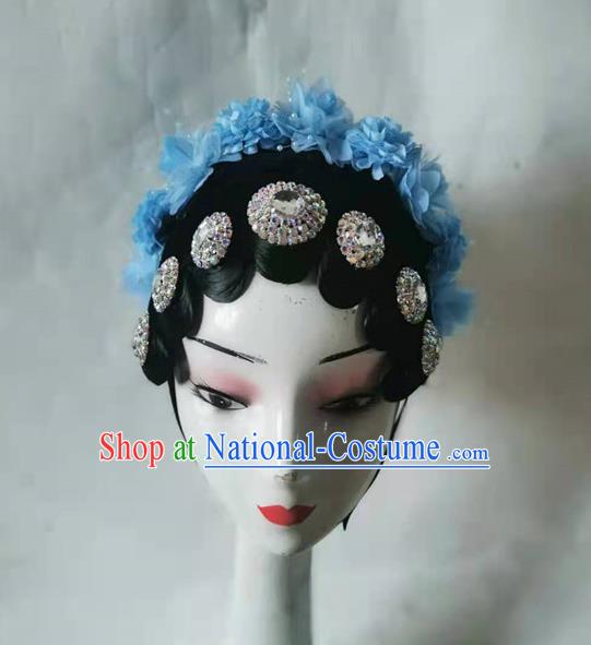 Chinese Classical Dance Headdress Traditional Stage Performance Hair Accessories Beijing Opera Headwear