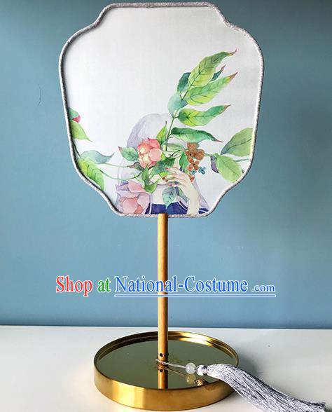 Chinese Traditional Wedding Fan Classical Dance Palace Fan Hand Painting Fans Bride Silk Fan