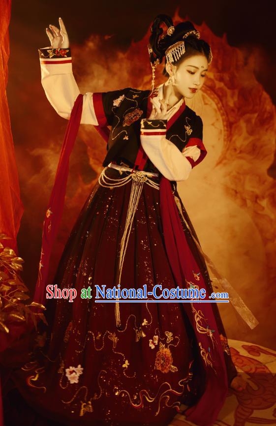 China Ancient Hanfu Dress Traditional Court Garments Tang Dynasty Palace Lady Historical Clothing