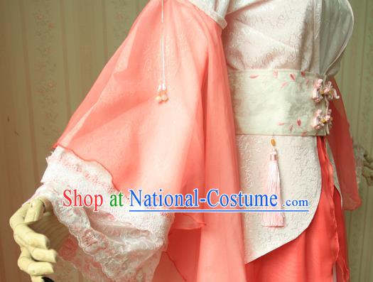 China Ancient Palace Lady Garments Traditional Jin Dynasty Princess Hanfu Dress Cosplay Swordswoman Jun Fu Clothing