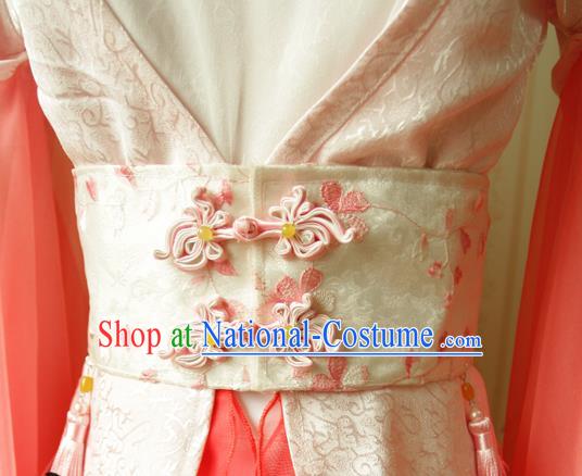 China Ancient Palace Lady Garments Traditional Jin Dynasty Princess Hanfu Dress Cosplay Swordswoman Jun Fu Clothing