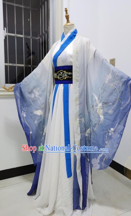 Chinese Cosplay Swordsman Hua Binan Hanfu Clothing Traditional Jin Dynasty Prince Apparels Ancient Taoist Garment Costumes