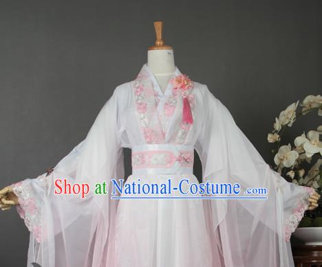 China Cosplay Female Swordsman Jin Que Clothing Ancient Princess Garments Traditional Song Dynasty Young Lady Hanfu Dress