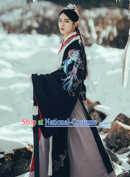 China Ancient Young Childe Hanfu Clothing Traditional Jin Dynasty Crown Prince Embroidered Garment Historical Clothing