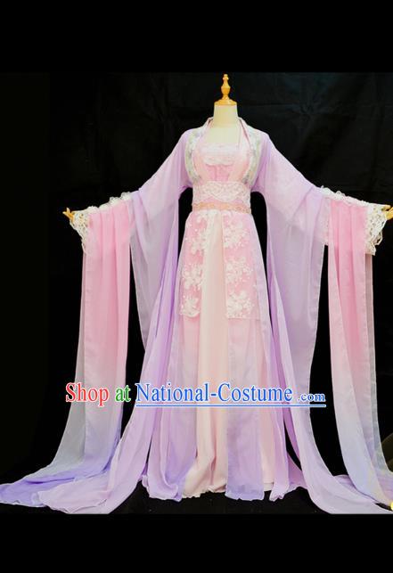 China Traditional Tang Dynasty Princess Hanfu Dress Cosplay Swordswoman Jiang Yanli Clothing Ancient Young Beauty Garments