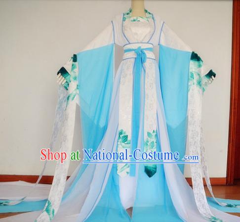 China Traditional Tang Dynasty Court Lady Hanfu Dress Cosplay Fairy Princess Clothing Ancient Swordswoman Garments