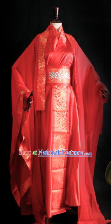 Chinese Cosplay Swordsman Xie Lian Wedding Clothing Traditional Qin Dynasty Childe Apparels Ancient Crown Prince Garment Costumes