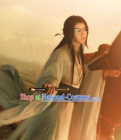 China Jin Dynasty Childe Garment Costumes Traditional Cosplay Swordsman Gu Yun Hanfu Clothing Ancient Scholar Apparels