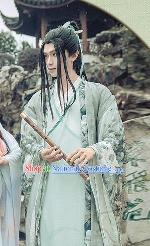 China Jin Dynasty Childe Garment Costumes Traditional Cosplay Swordsman Gu Yun Hanfu Clothing Ancient Scholar Apparels