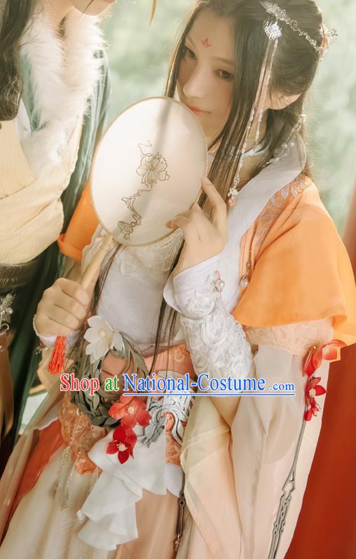 China Traditional Tang Dynasty Princess Hanfu Dress Cosplay Female Swordsman Fu Wanqing Clothing Ancient Fairy Garments