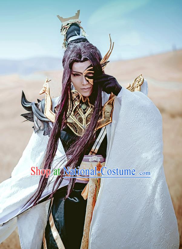 China Qin Dynasty Young Knight Garment Costumes Traditional Cosplay Swordsman Hanfu Clothing Ancient Warrior Apparels