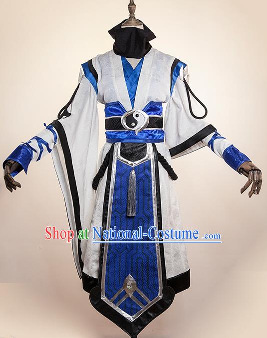 Chinese Cosplay Taoist Priest Clothing Traditional Tang Dynasty Young Hero Apparels Ancient Swordsman Garment Costumes