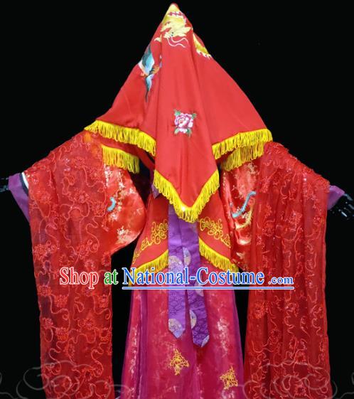 China Ancient Noble Lady Wedding Garments Traditional Tang Dynasty Princess Red Hanfu Dress Cosplay Drama Du Bingyan Clothing