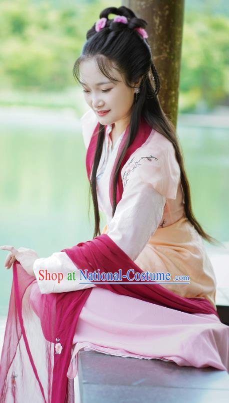 China Traditional Tang Dynasty Swordswoman Hanfu Dress Cosplay Drama Li Yuhu Clothing Ancient Young Mistress Garments