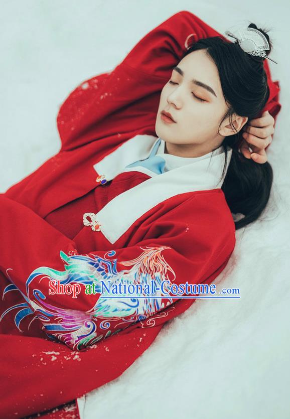 China Traditional Hanfu Garments Ming Dynasty Wedding Clothing Ancient Crown Prince Embroidered Apparels