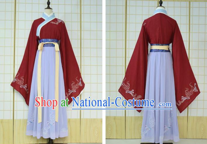 China Traditional Hanfu Garments Ming Dynasty Wedding Clothing Ancient Crown Prince Embroidered Apparels