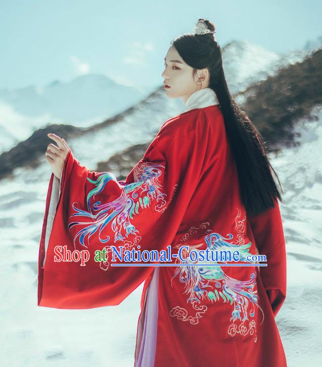 China Traditional Hanfu Garments Ming Dynasty Wedding Clothing Ancient Crown Prince Embroidered Apparels