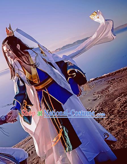 China Ancient Young Warrior Apparels Qin Dynasty Knight Garment Costumes Traditional Cosplay Swordsman Hanfu Clothing