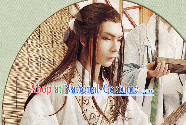 China Qin Dynasty Prince Garment Costumes Traditional Cosplay Swordsman Fu Su Hanfu Clothing Ancient Noble Childe Apparels