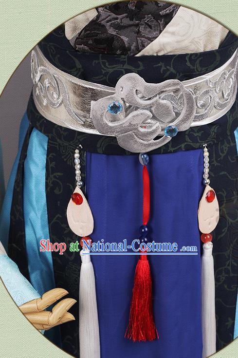 China Traditional Cosplay Swordsman Hanfu Clothing Ancient Noble Childe Apparels Han Dynasty Emperor Garment Costumes