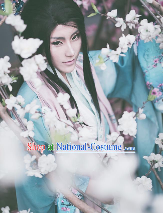 China Ancient Fairy Garments Traditional Jin Dynasty Princess Hanfu Dress Cosplay Swordswoman Clothing