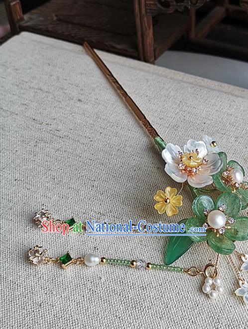 China Traditional Hanfu Tassel Hairpin Handmade Ancient Princess Hair Accessories Song Dynasty Young Lady Hair Stick