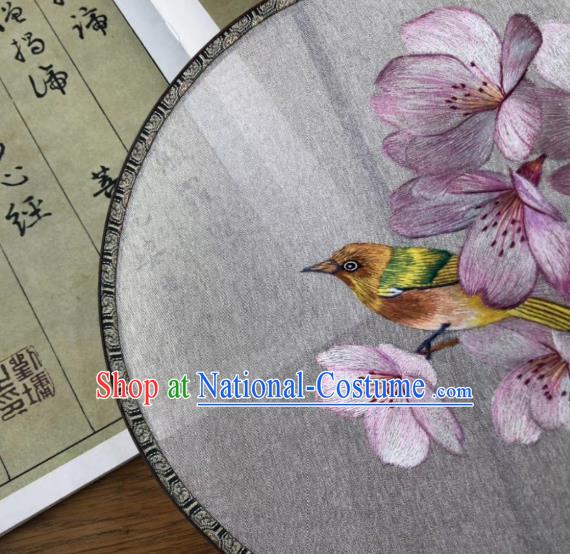 China Handmade Double Side Suzhou Embroidered Fan Traditional Silk Fans Cheongsam Dance Circular Fan Classical Palace Fan