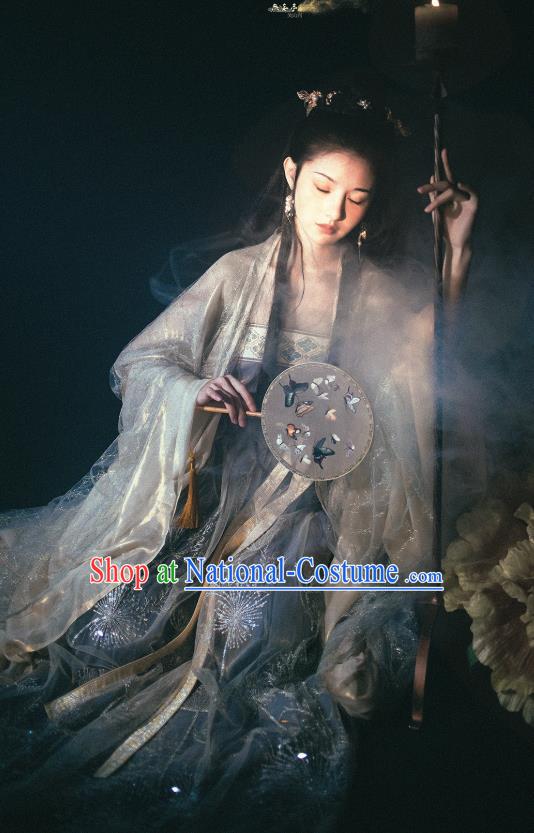 China Tang Dynasty Historical Clothing Traditional Ancient Palace Princess Hanfu Dress Garments for Women