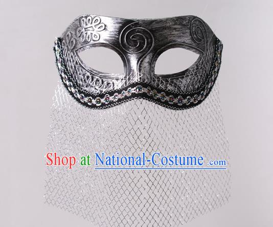 Halloween Party Cosplay Argent Mask Stage Performance Face Mask Professional Rio Carnival Headwear